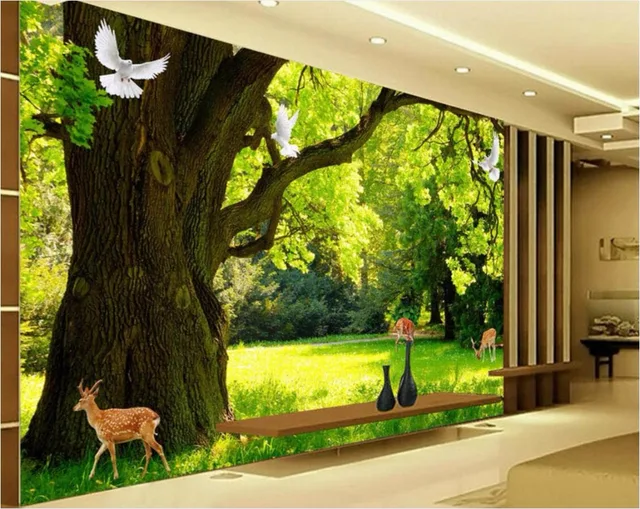 Custom Mural Photo Room Wallpaper Scenic Forest Animal Home Custom Mural Photo Room Wallpaper Scenic Forest Animal Home Decoration Painting Picture Wall Murals