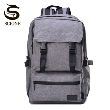 

Scione Vintage Canvas Backpack Unisex School Shoulder Bag Laptop Backpacks for Men Women Travel Bagpack Daily Back Pack Rucksack