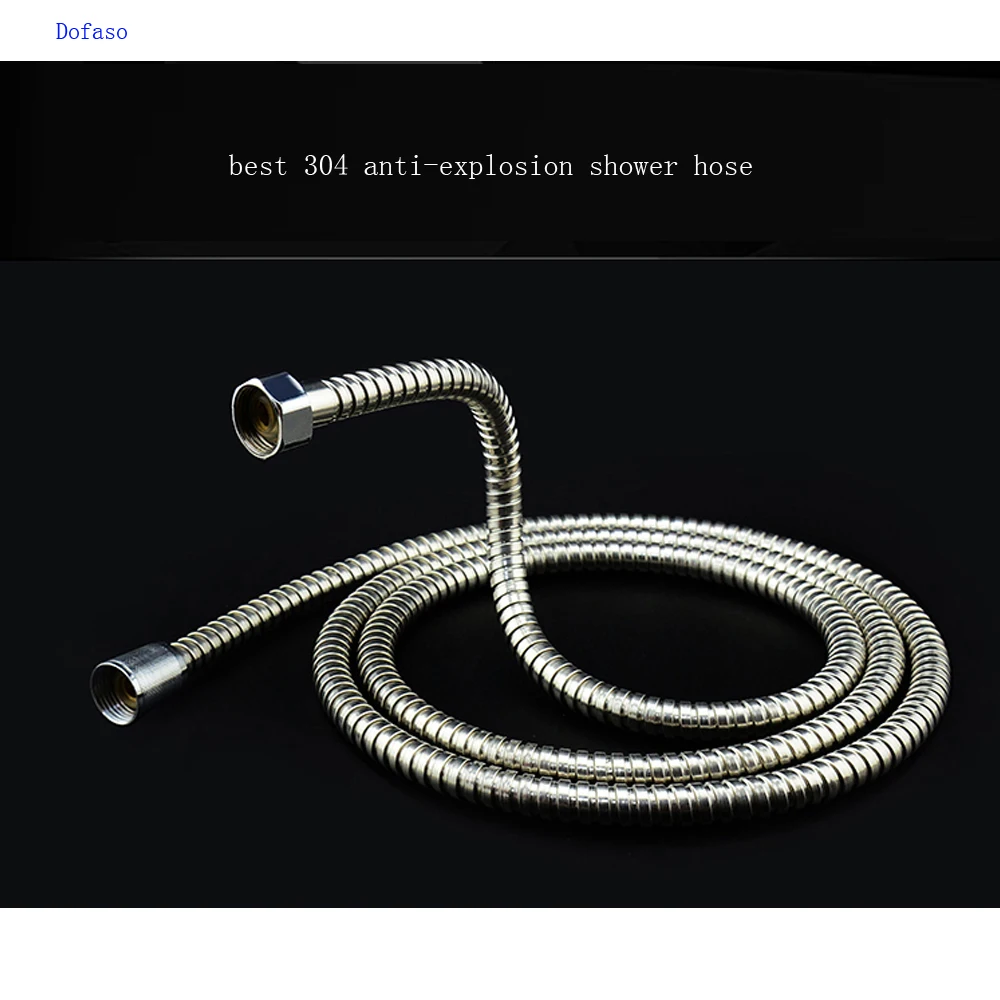 Dofaso G1/2 shower hose soft Flexible Bathroom water pipe Stainless steel 1.5/2/3/4/5/10m anti