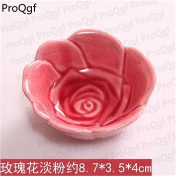

Prodgf 5pcs a set rose ceramic food plate