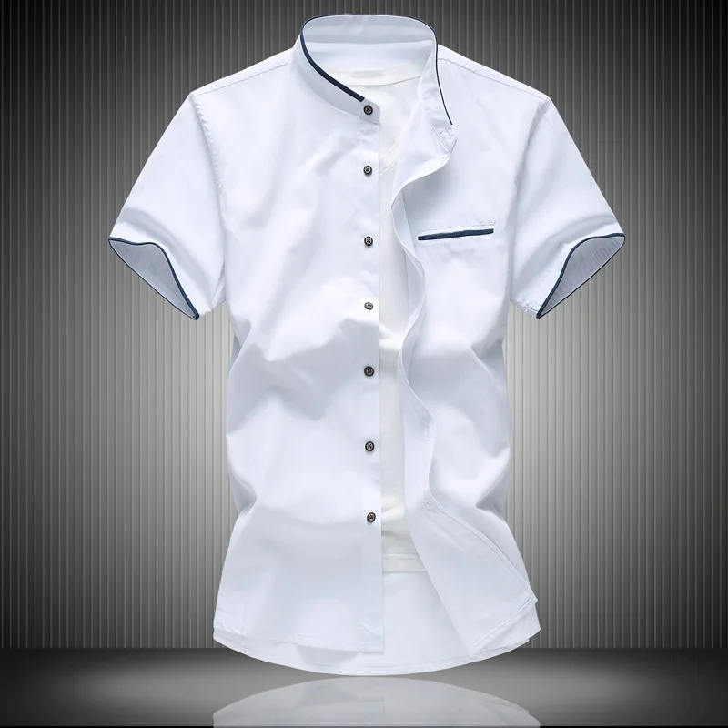 Мужская рубашка размера плюс 4XL 5XL XXXXXL 6XL 7XL Camisa Masculina уличная одежда белые синие