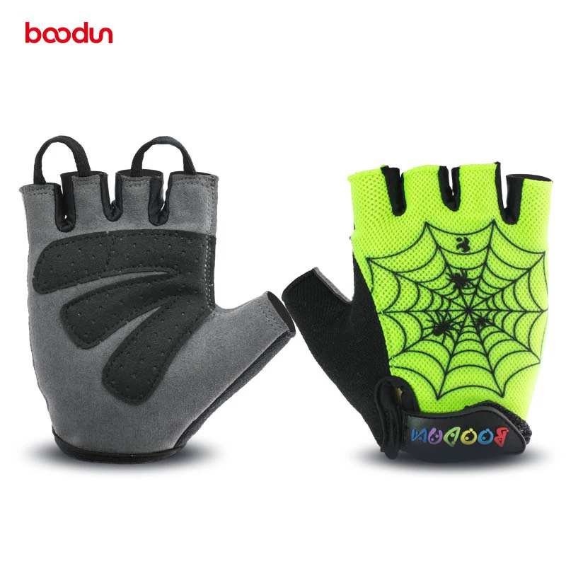 

Boodun Children Cycling Gloves Sport Breathable Boy Girl Riding Bike Bicycle Glove Protection Shockproof Kids Half Finger Gloves