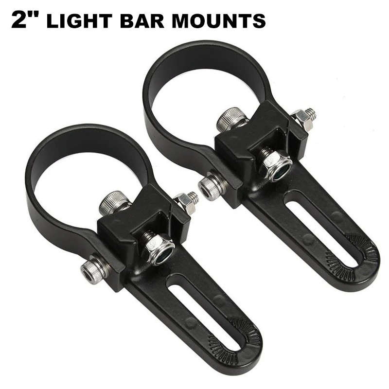 A pair of 50mm Bull Bar 2" Car Auto Handlebar Mounts Offroad Led Light
