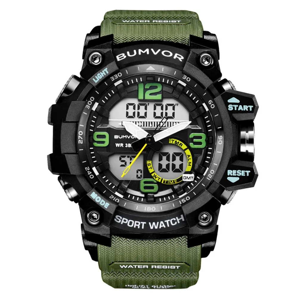 

Digital Watch Men Military Army Sport Watch Water Resistant Date Calendar LED ElectronicsWatches relogio masculino