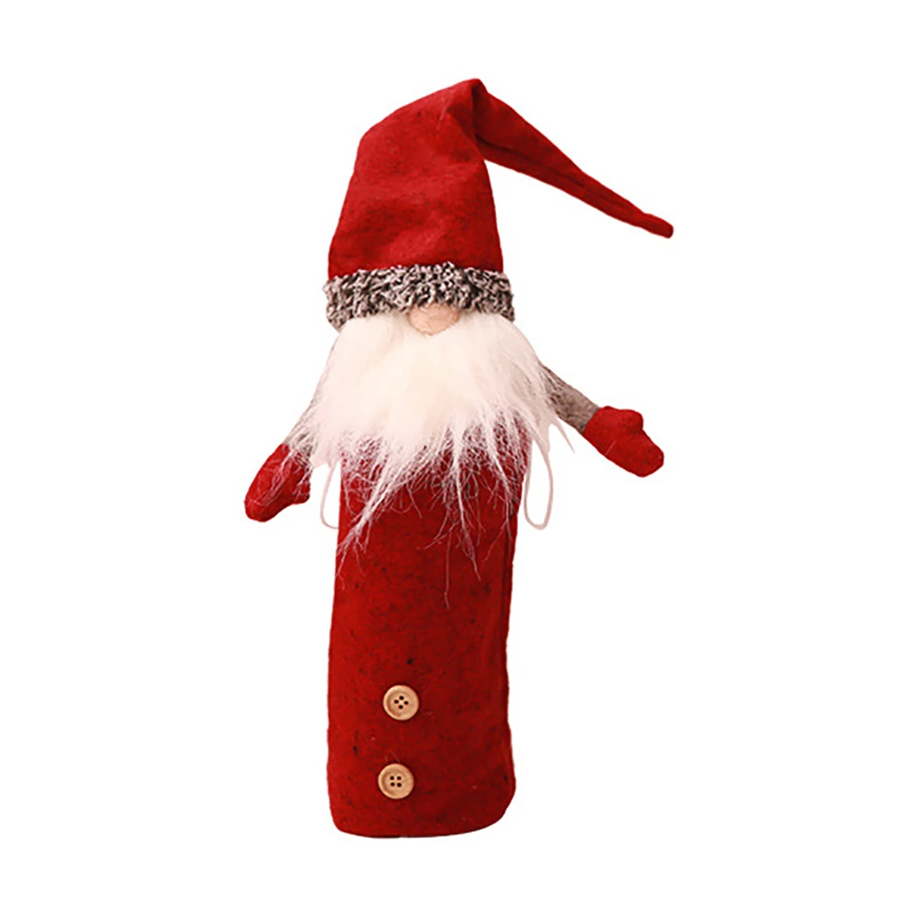 Горячая Рождественская декорация Gnome Tomte Santa Wine Bottle Cover шампанское обертывание Рождественская вечеринка Декор Стола