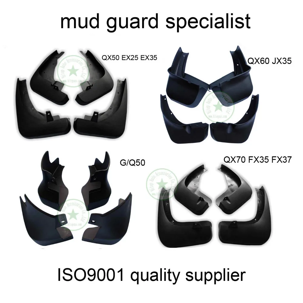 

for INFINITI QX50 EX25 EX35 JX35 QX60 FX37 QX QX70 Q50 Q70L mud guard flaps/splash/fender,ISO9001 quality,excellent material PP