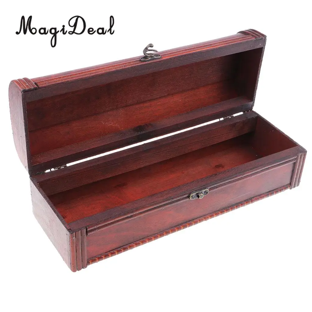 MagiDeal Vintage Portable Wood Wine Box Unique Gift Wine Storage Box Bottle Packags