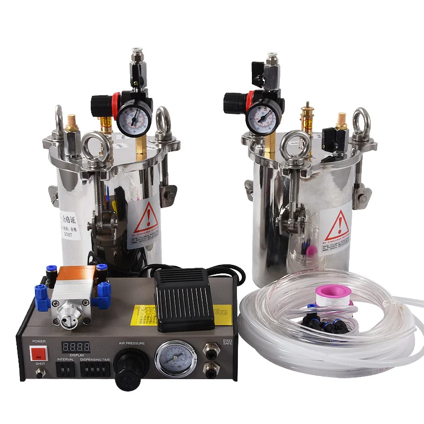 MY-2000 клей дозаторное оборудование точные автоматическое дозирование клея машина AB Клей розлива с 2pcs 3L резервуары давления