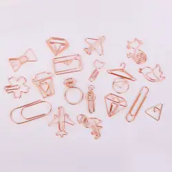 Розовое золото серии животное клип, мультфильм Pin Бумага Clip Шул Канцелярия клип Бумага клипы металлический зажим металлический