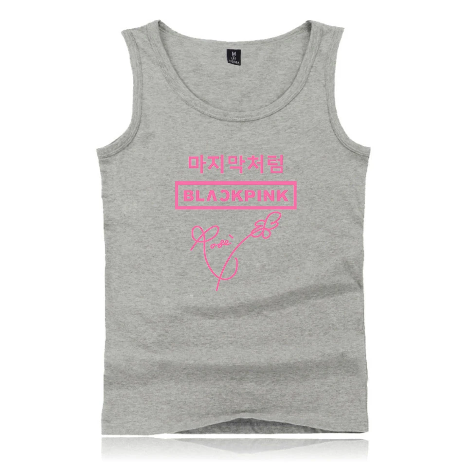 201 BLACKPINK Sleeveless Shirts Tank Top Unisex Fitness Summer Shirts Mens Women Singlet Bodybuilding Workout Gym Vest Tops