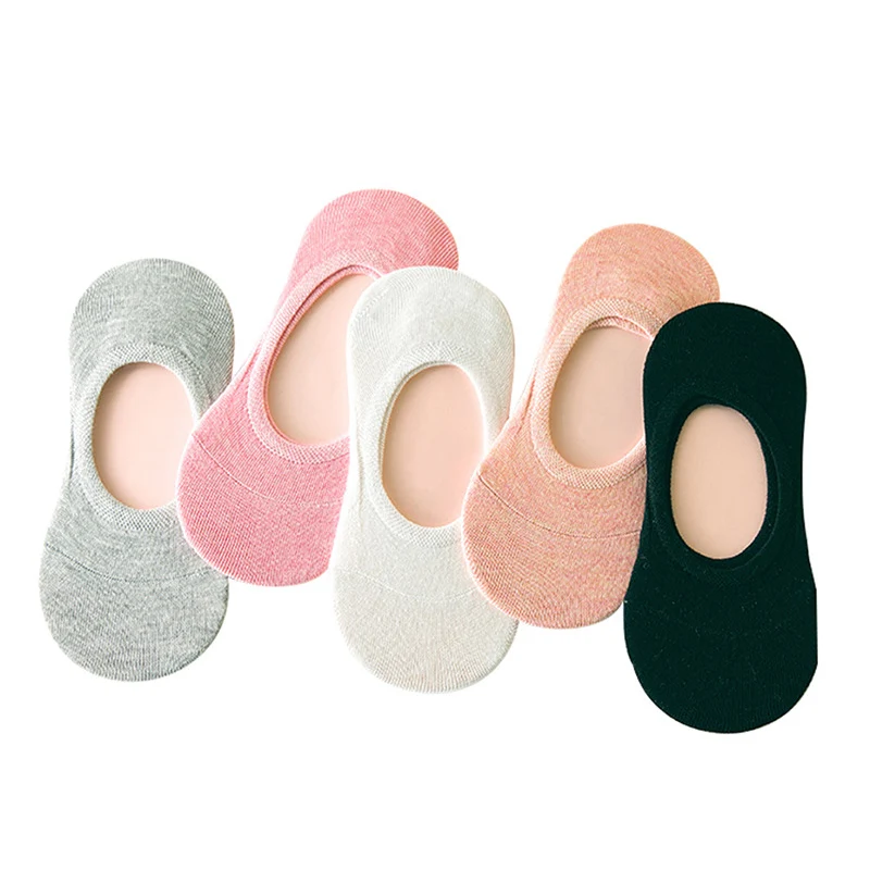 

Summer Casual Women Boat Socks Girl Socks Candy Color Silicone Non-Slip Shallow Mouth Solid Color Female Invisible Socks 2 Pairs
