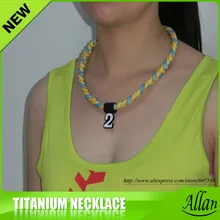 Последние 3 Веревки Нейлон Плетеный оздоровительный Германий Спорт титановое ожерелье