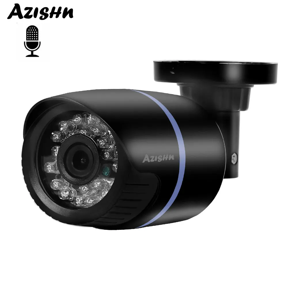 AZISHN IP Камера HD 1080 P Аудио Вход внешний Пикап микрофон H.264 камера ONVIF 24 шт.