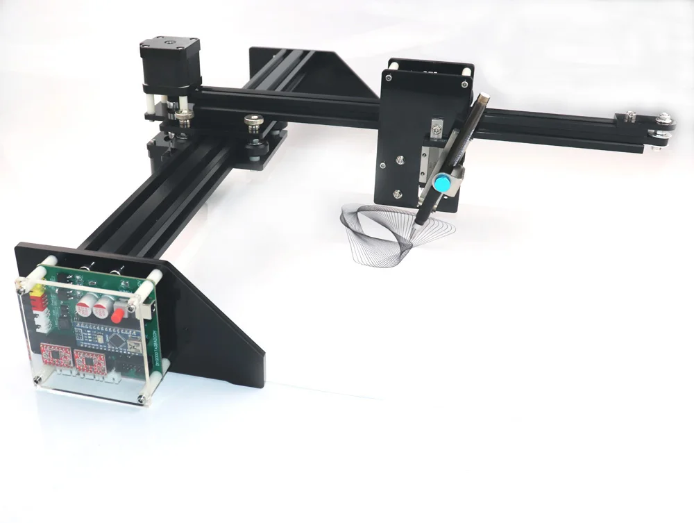 

Smart Writing Drawing Robot Mini XY 2 Axis CNC Laser Engraving Machine Advanced Toy Stepper Motor Drive Working Area 20*39cm