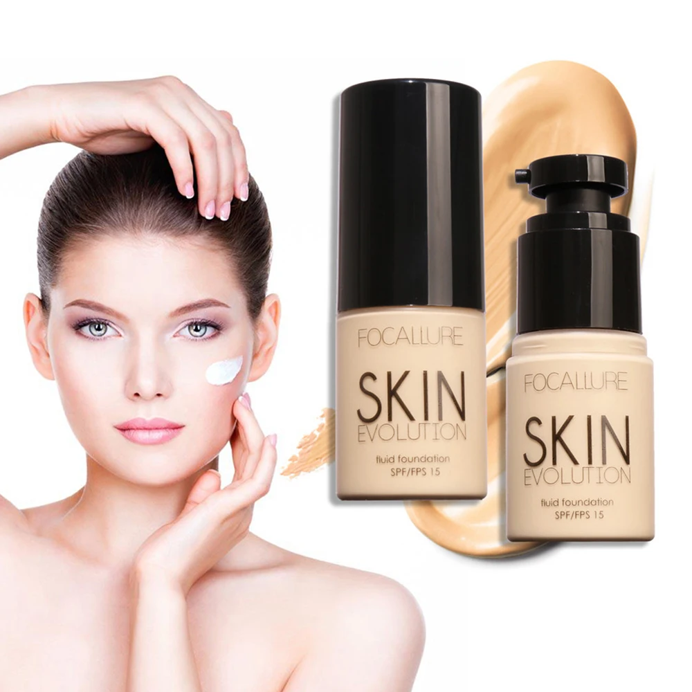 

FOCALLURE 1PC Face Makeup Base Liquid Foundation Oil Control BB Cream Sun Block Brighten Concealer Cream/ Make up Puff TSLM1