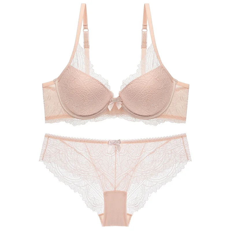 Elegance Angel Wings Lace Bra Push Up Lingerie Women Underwear Delicate Floral Brassiere Cotton Padded Sexy Bra and Panty Set Elegance Angel Wings Lace Bra Push Up Lingerie Women Underwear Delicate Floral Brassiere Cotton Padded Sexy Bra and Panty Set