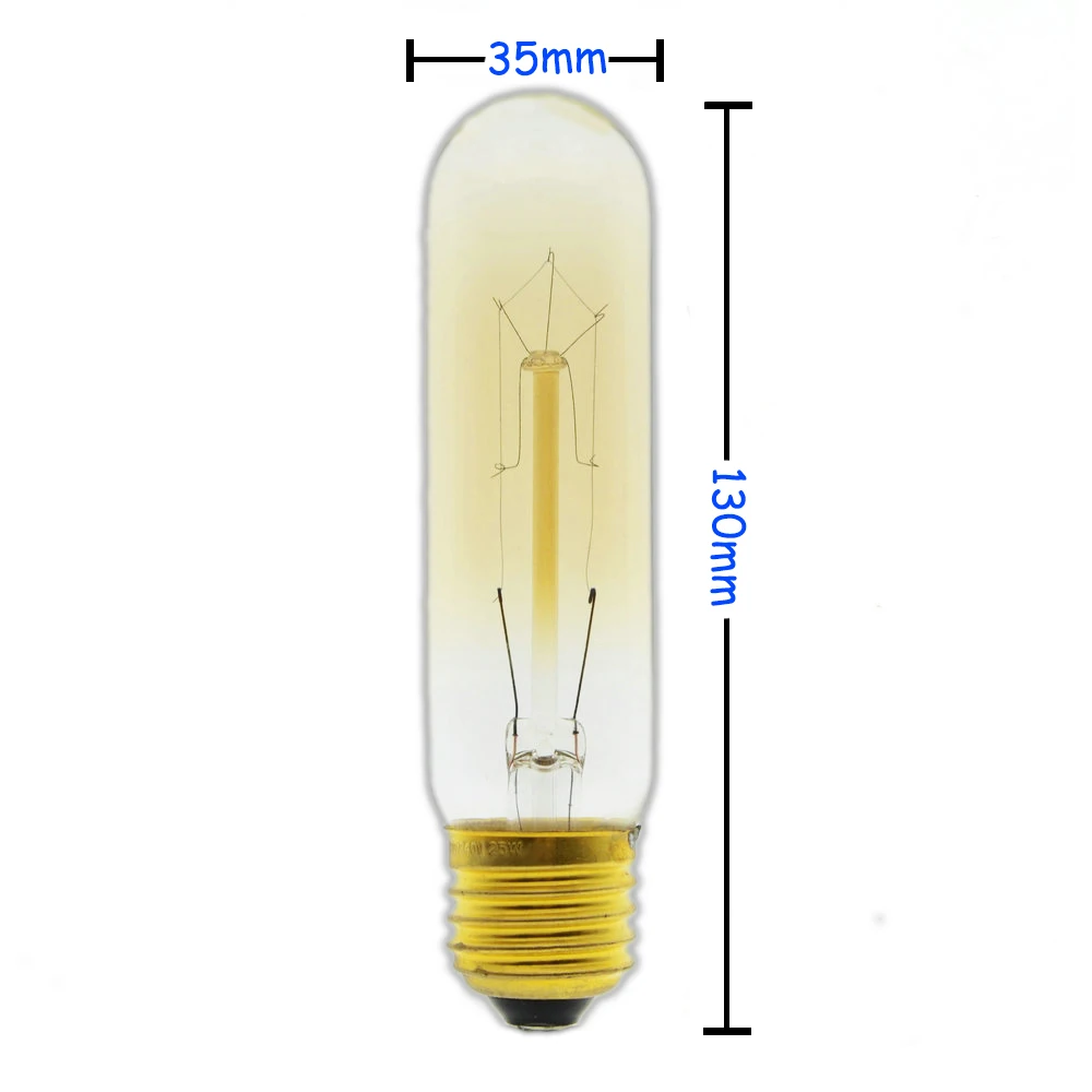 Ручной работы Edison лампа углеродная нить из прозрачного стекла, винтажная лампа Эдисона в стиле ретро лампа накаливания 40 Вт/60 Вт 220 V E27 G95