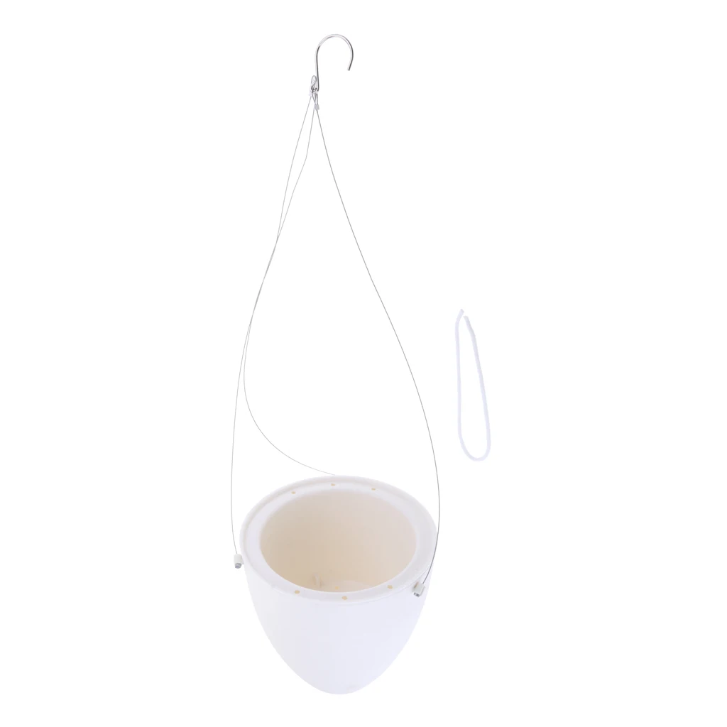 Hanging Plastic Self - Watering Flower Pot Succulent Pot With Chain Hook Flower Pots for Home Furnishing Decoration