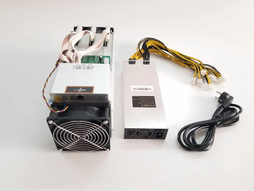 Новейший AntMiner S9i 14,5 T с 1800W PSU Asic SHA-256 Bitcoin Miner Btc BCH Miner лучше, чем Antminer S9 S9i 13T 13,5 T 14T