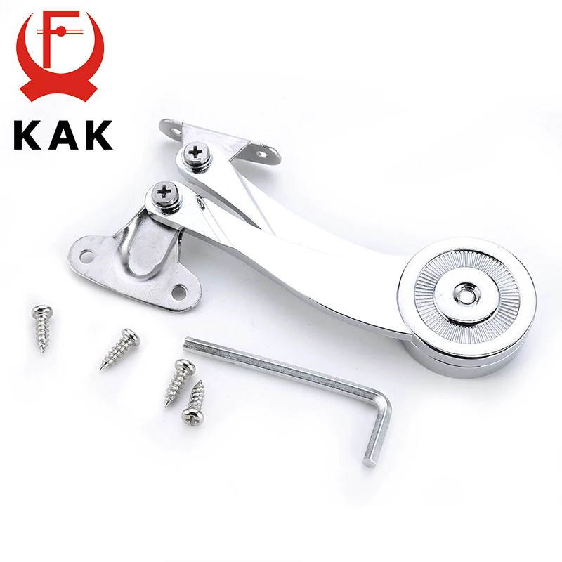 KAK Hydraulic Randomly Stop Hinges Kitchen Cabinet Door Adjustable Polish Hinge Furniture Lift Up Flap Stay Support Hardware images - 6