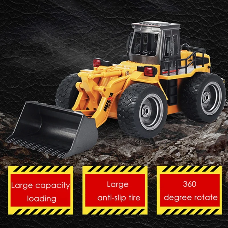 

HUINA 1520 1:18 2.4GHz 6CH RC Alloy Truck Construction Vehicle toy