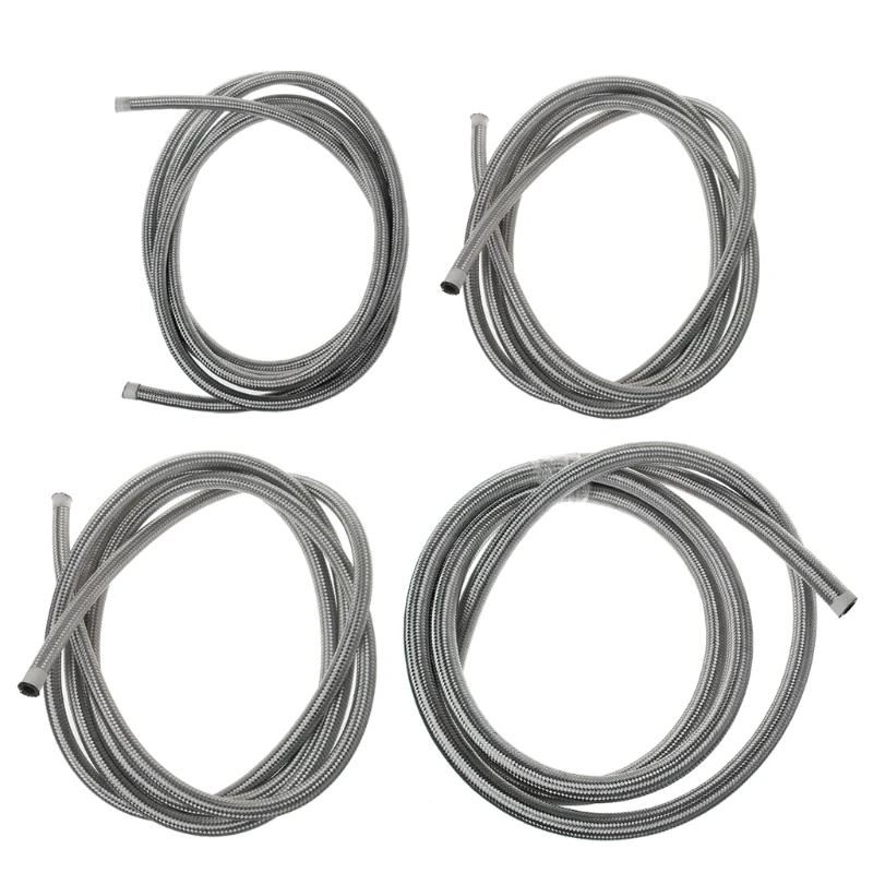 

Car-Styling Stainless Steel 1M Braided Brake Gas Oil Fuel Line Hose AN4 AN6 AN8 AN10 Automobiles Cooling System