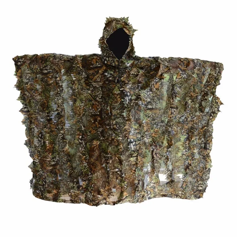 Leafy Poncho Jungle Ghillie Suits 3D Hunting Camouflage Ghillie Suits With Cap Clothes Yowie Jungle Cloak For Sniper Photography Leafy Poncho Jungle Ghillie Suits 3D Hunting Camouflage Ghillie Suits With Cap Clothes Yowie Jungle Cloak For Sniper Photography