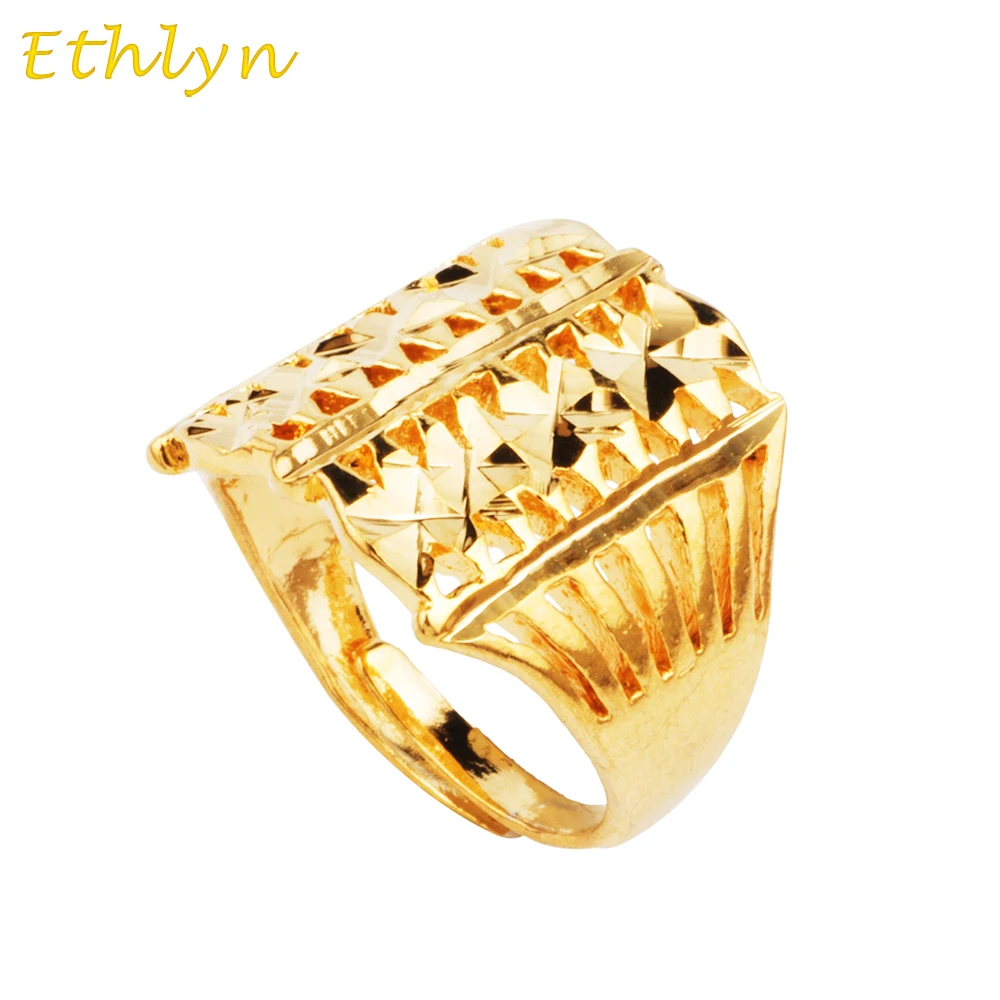 Ethlyn African /Ethiopian Unisex accessories wedding rings Gold Color