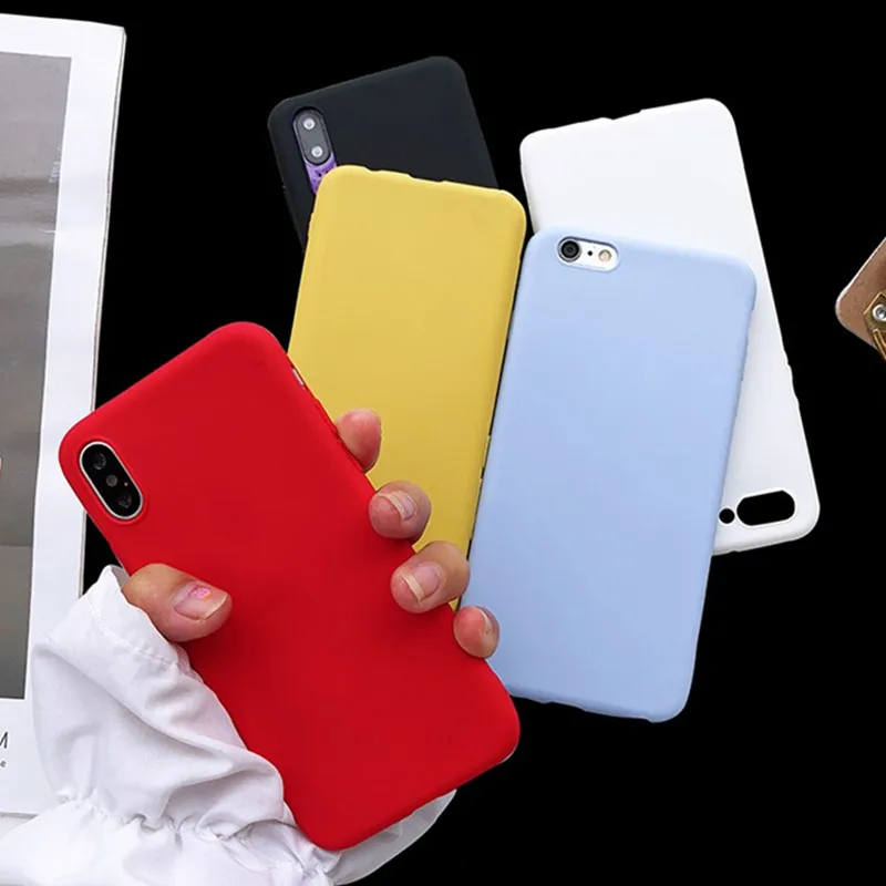 Matte Candy Color Silicone TPU Cases For Samsung Galaxy S9 S8 J3 J4 J5 J6 J7 J8 A3 A5 A6 A7 A8 A9 2017 Plus 2018 A750 Cover Capa