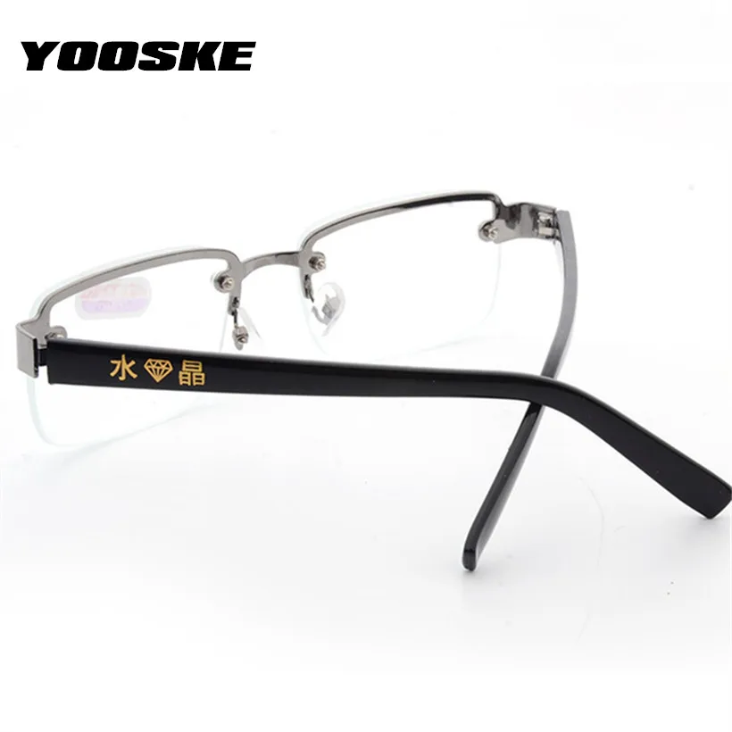 YOOSKE gafas de lectura de lentes de cristal de estilo clásico sin montura simple para hombres y mujeres gafas Unisex YOOSKE gafas de lectura de lentes de cristal de estilo clásico sin montura simple para hombres y mujeres gafas Unisex