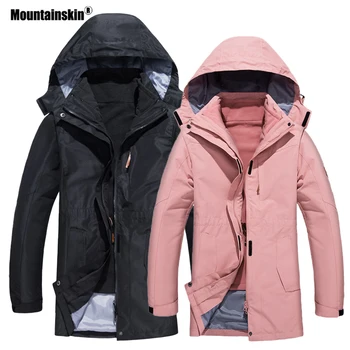 

Mountainskin Men Women 3 In 1 Winter 2 Pieces Fleece Warm Jacket Outdoor Sports Windbreaker Hiking Camping Skiing Coats VA320