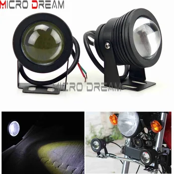 

Motorcycle Car Universal 10w LED Projector Headlight 2x Black Spotlight Fog Light w/Mount Bracket For Honda Yamaha ATV Dirt Bike