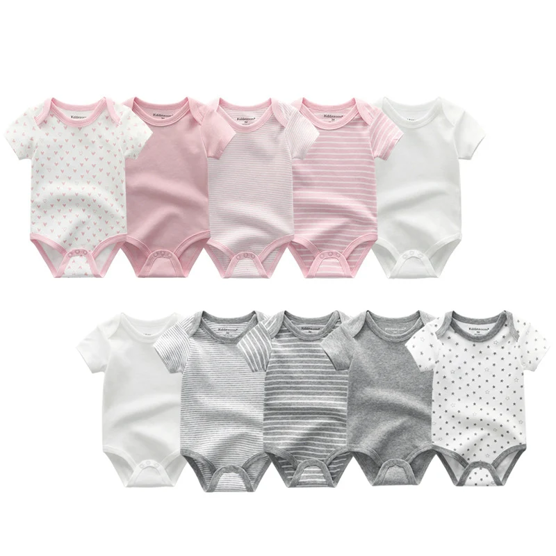 

5 pieces combination summer baby romper boys and girls 100% cotton baby jumpsuit newborn 0-12M baby girl clothes baby clothes