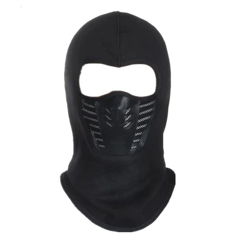 Cold winter hood mask solid color warm wind riding cap-in Cycling Face ...