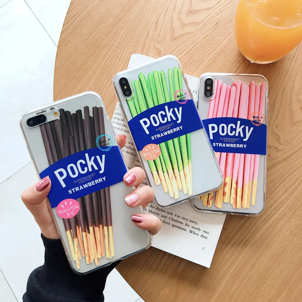 Снек Мягкий ТПУ чехол для Iphone X XS XR XSmax Pocky Capa Fundas для Iphone 6 7 8 7 plus чехол