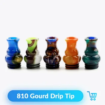 

Quartz Banger Drip Tip 810 Gourd Epoxy Resin Vaper Mouthpiece for V8 Atomizer RDA RTA Vaporizador Mod E Cig Vape Accessories