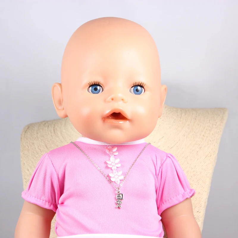 Doll Accessories Lovely Baby Girl Charm Necklaces Pendant Fit 43cm Doll Baby Born zapf Children best