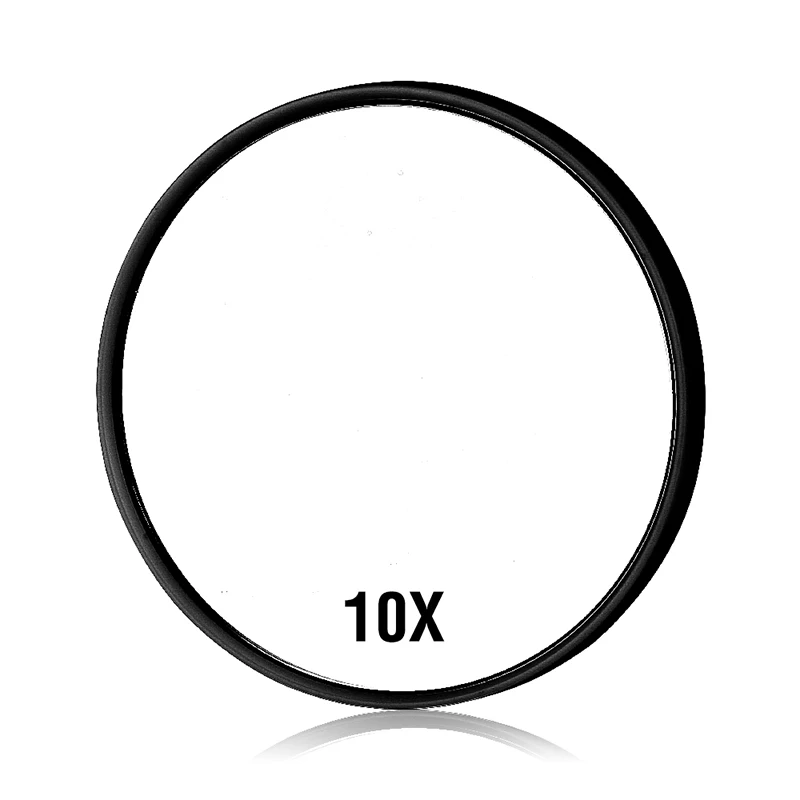 

Mini Mirror Magnification 10X Magnifying Makeup Mirror Round Make Up Mirrors With Two Suction Cups Cosmetics Tools Black White