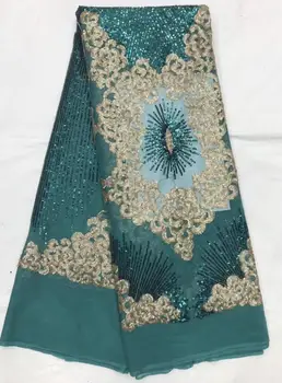 

9 colors newest embroidery mesh tulle african sequins lace fabric JIANXI.C-111911 for evening dress