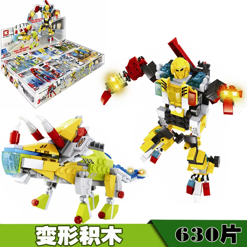 

JZ Models Building toy Compatible with Lego JZ18004 6 in 4 630pcs Robot Blocks Toys Hobbies For Boys Girls Model Building Kits