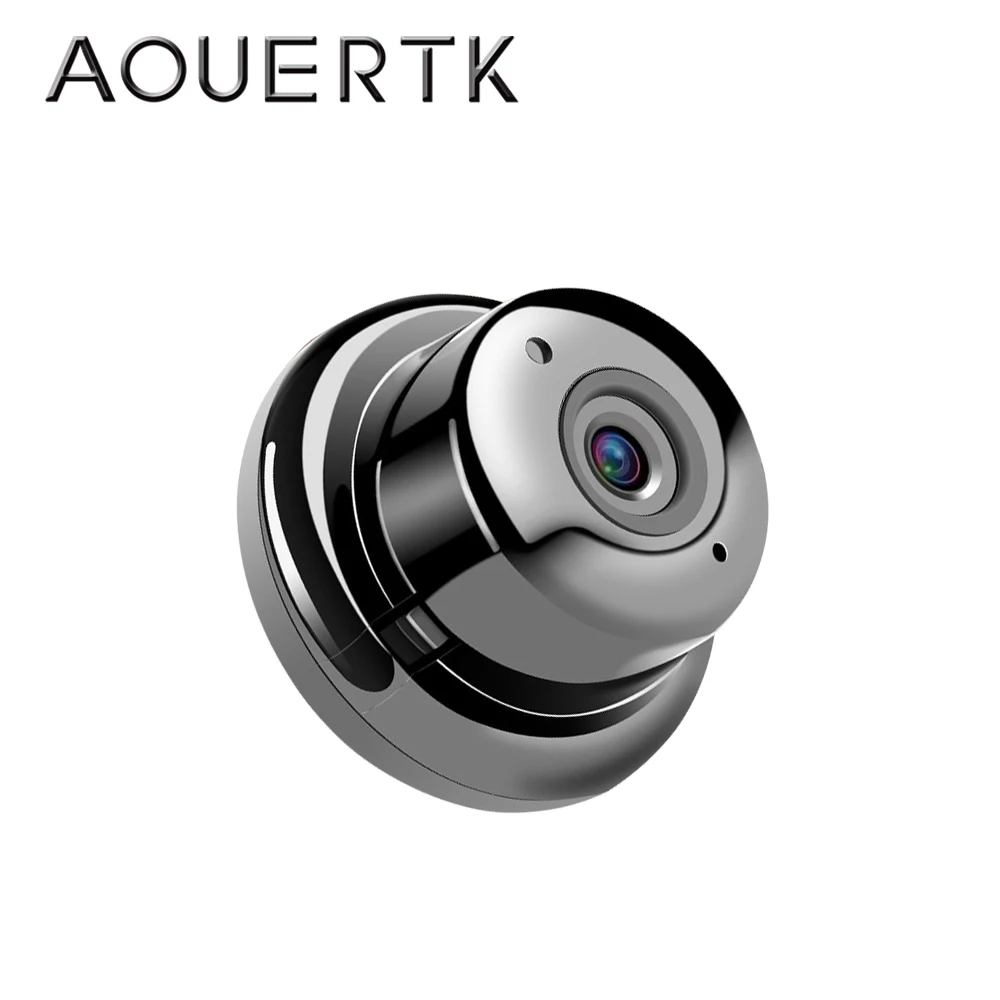 

AOUERTK 90/180 Degree Camera720P Two Way Audio SD Card Slot WiFi night vision Video IP Camera WiFi Mini CCTV