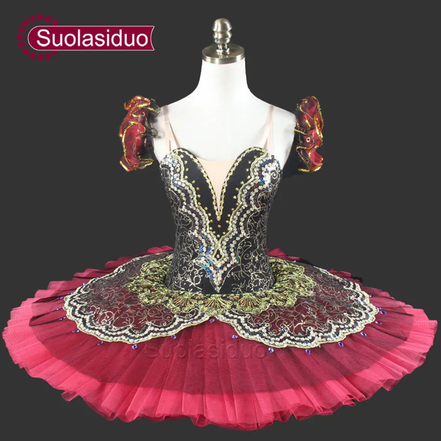 

Women Red Professional Tutu For Girls Pancake Green Performance Tutu Ballet Kids Ballet Tutu Child SD0014
