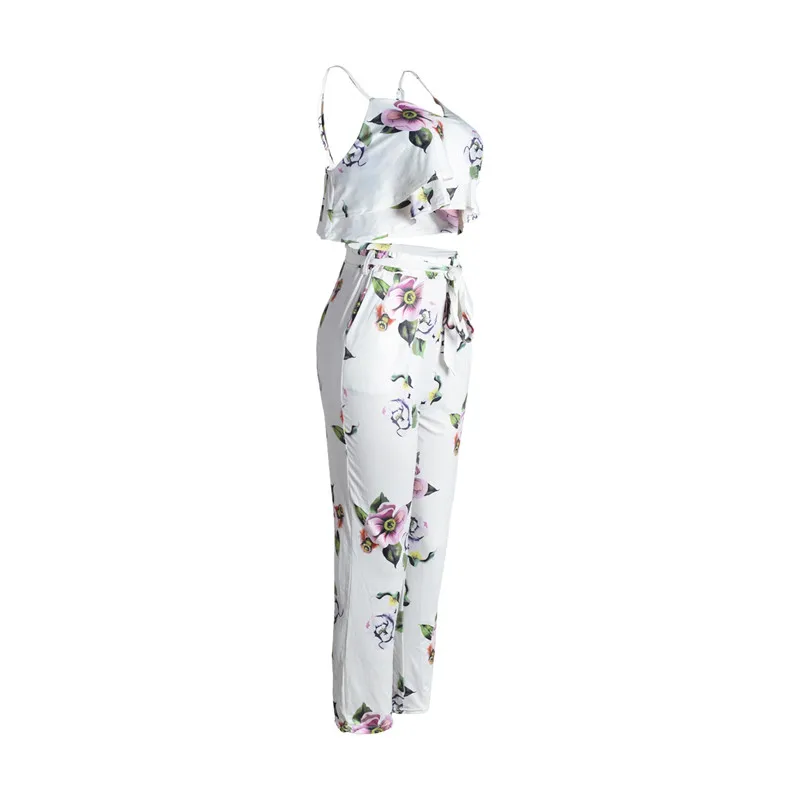 summer floral print pants set-12