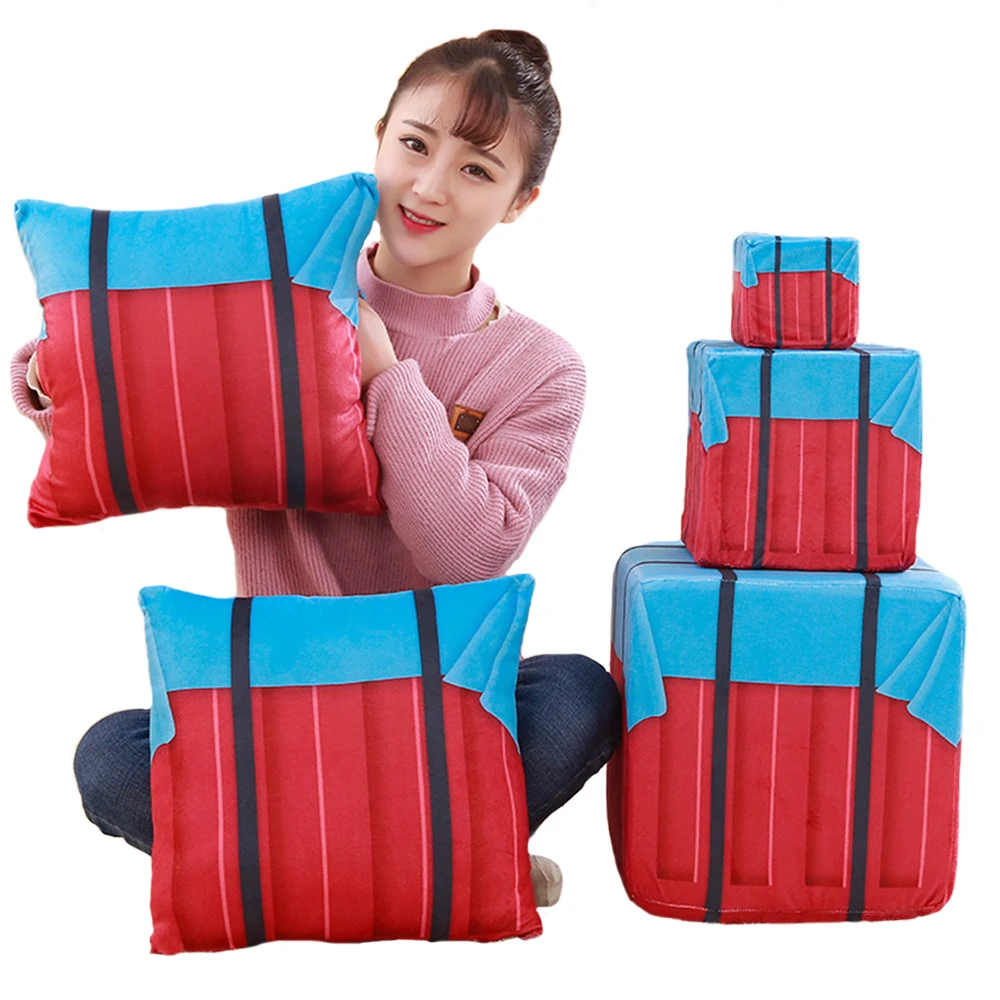 

1pc PUBG Playerunknowns Battlegrounds Air Drop plush toys stuffed soft pillow and hand warmer for kids Cosplay Cube Toys gift