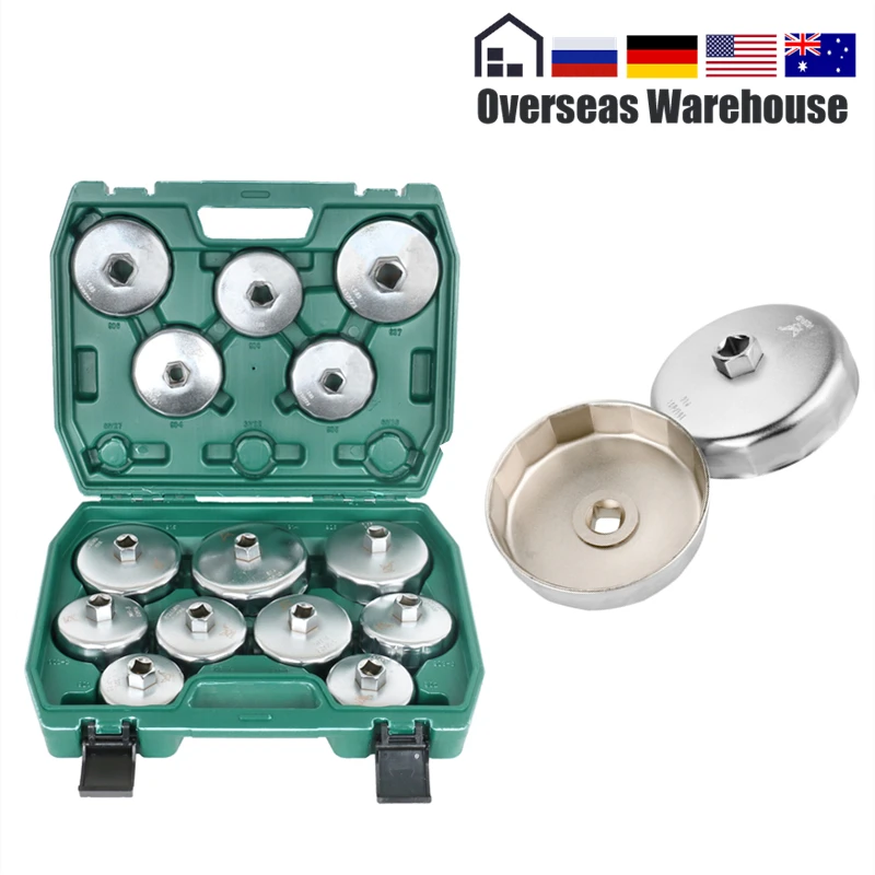 Universal Car Oil Filter Wrench Cap Auto 14 PCS Set Removing Tool