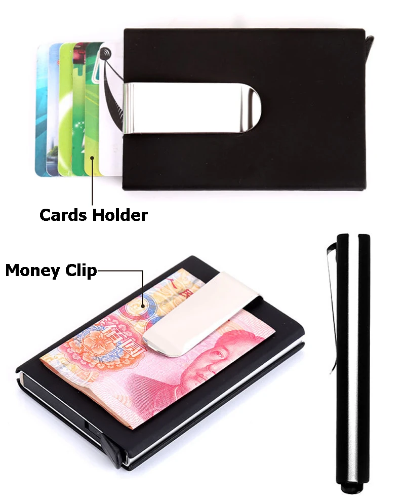 Men Women Credit Card holder Automatic Card Sets New Fashion Business ID Cards Aluminum Wallet Organizer Money Purse Bag PC0057 (15)