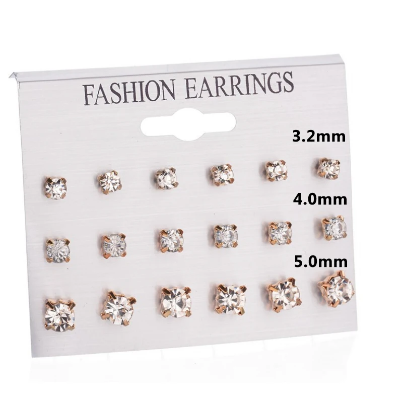 

Golden Silver Rhine Ear Earrings For Female Girl Square Zirconia Female Earrings Sleeve Gift Hot 2019 Sterling Silver925Earrings
