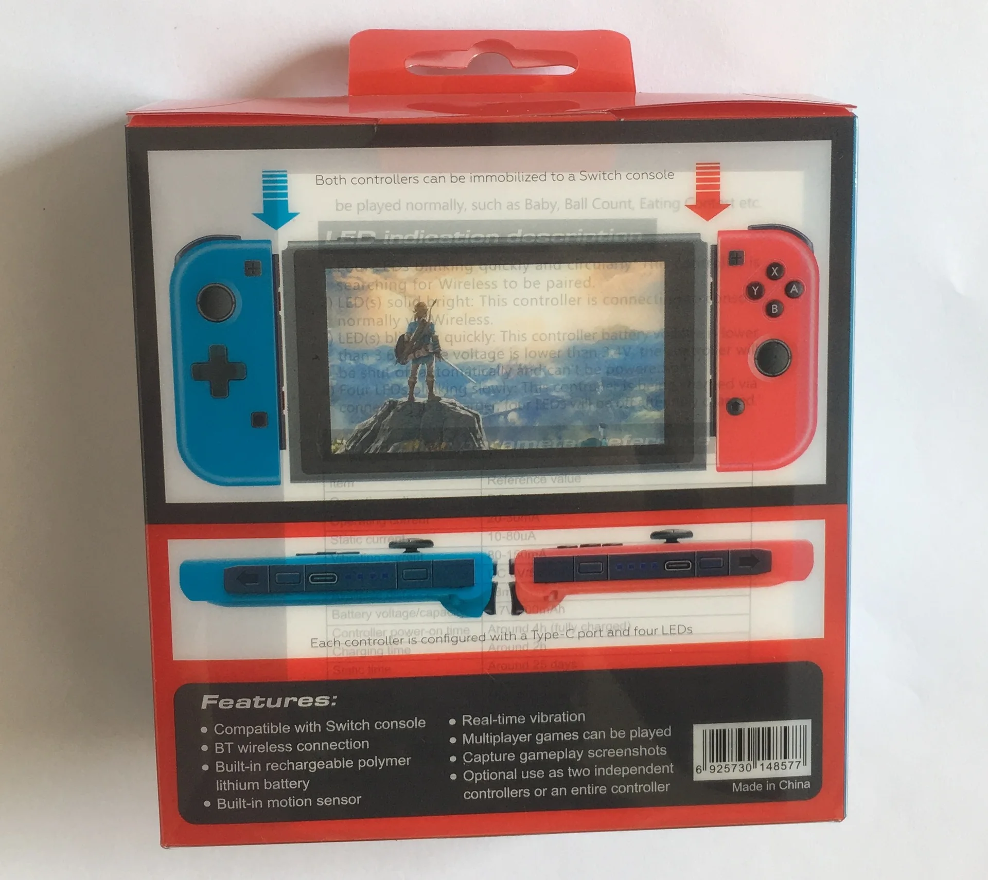 Bluetooth геймпад для nintendo Switch беспроводная ручка NS ручка Joy-Con правая и правая ручка переключатель правая и правая ручка