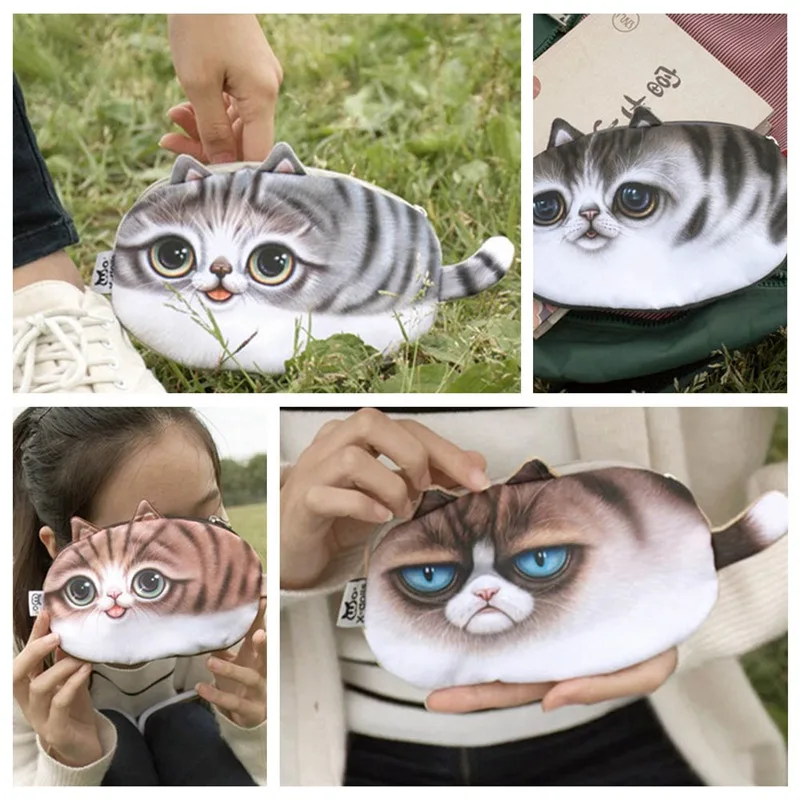 Маленький хвост портмоне «кошка» милый детский мультяшный кошелек сумка для монет Детский кошелек держатель Женский кошелек для монет
