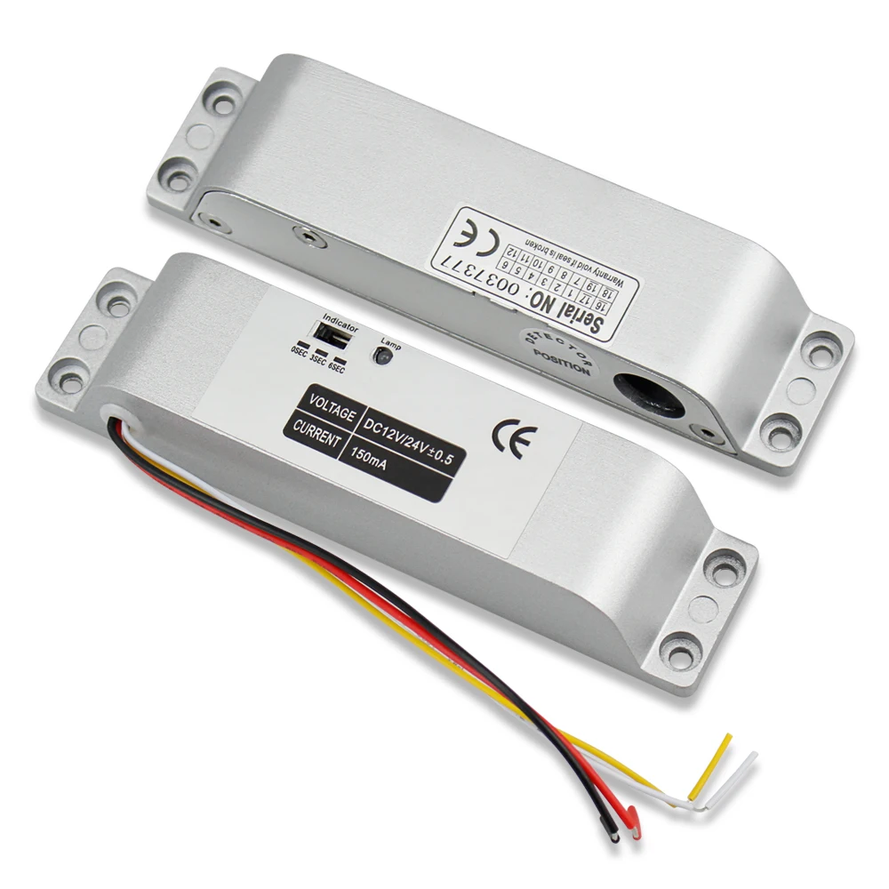 OBO HANDS DC 12V Fail Safe Электронный электрический болт дверной замок для деревянная система контроля допуска к двери водонепроницаемый металлический алюминий
